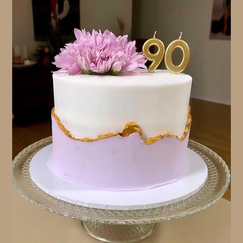 Vanilla 90 Number cake | Number cakes, Cake, Birthdays